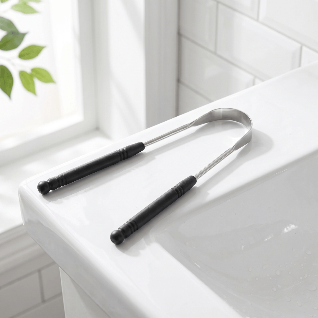 Stainless steel tongue cleaner