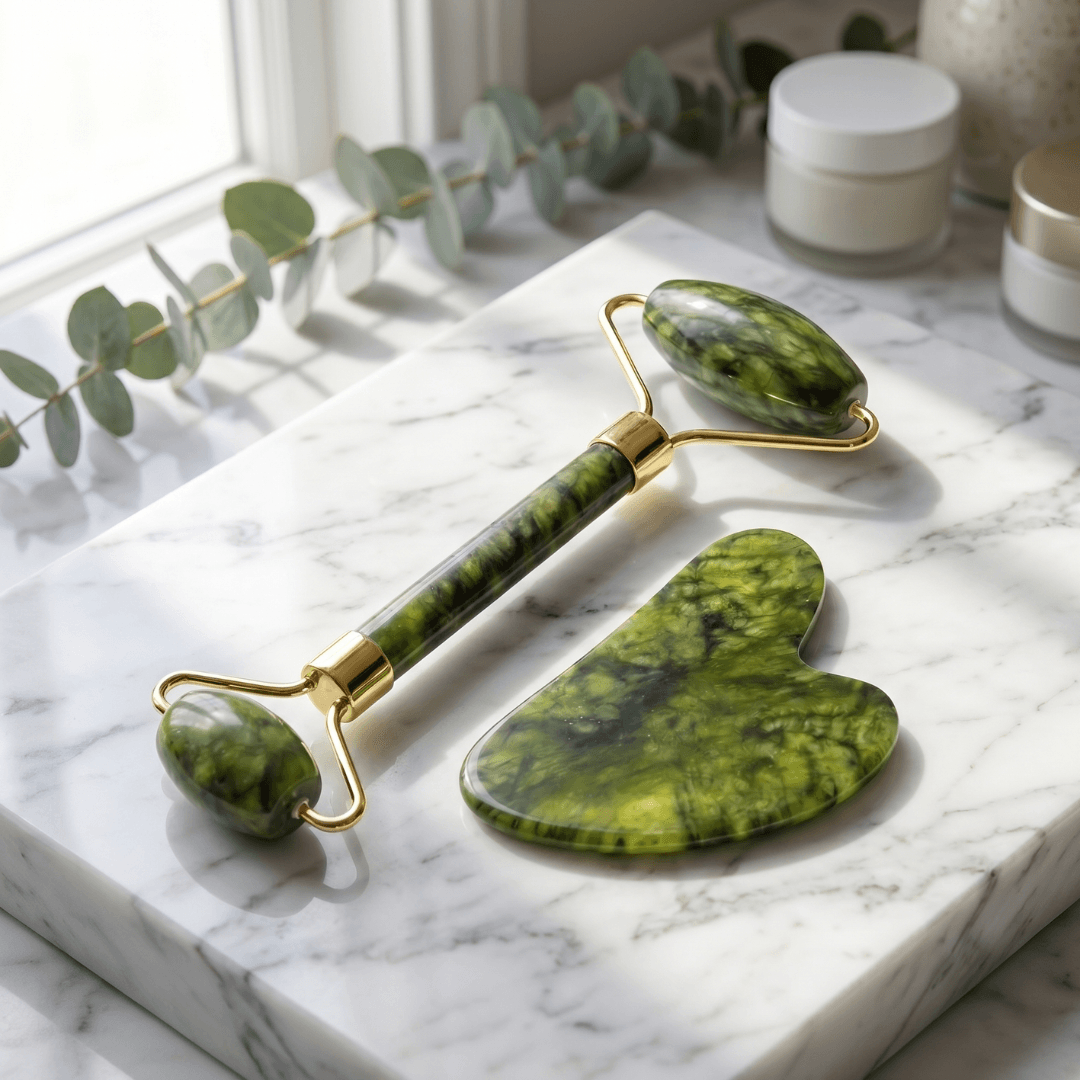 Gua Sha & Jade Roller Set